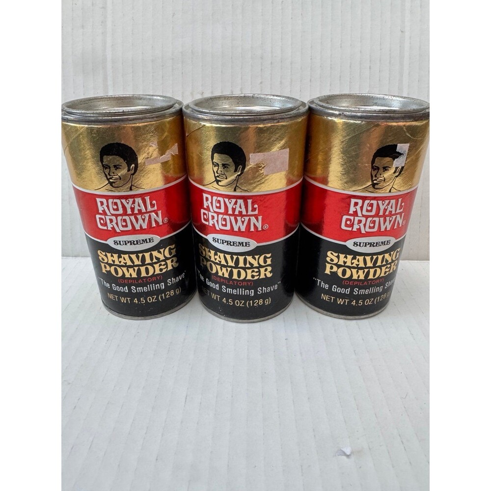 Lot of 3 Royal Crown Supreme Shaving Powder Depilatory 4.5 Ounces 3 Cans